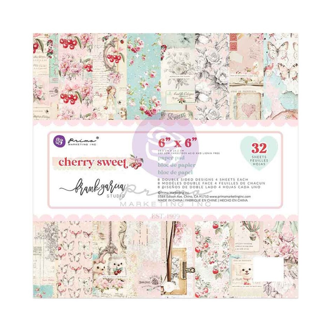 Prima Marketing Double-Sided Paper Pad 6"X6" 24/Pkg-Cherry Sweet By Frank Garcia